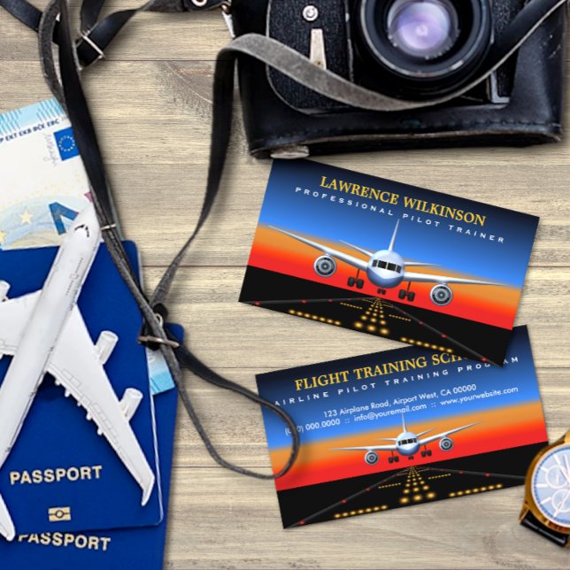 Commercial Pilot Trainer Flight Business Cards (Creator Uploaded)