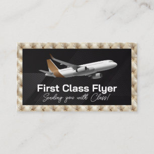 Commercial Plane   Tufted Luxury Cushion Business Card