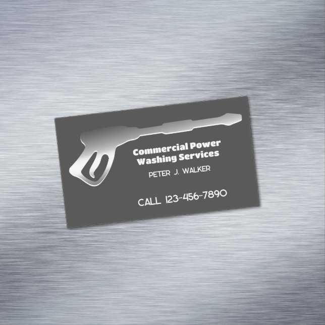 Commercial Pressure Washing Premium Magnetic Business Card (In Situ)