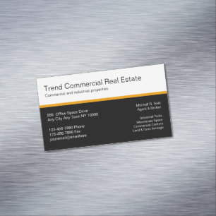Commercial Real Estate Magnetic Business Card