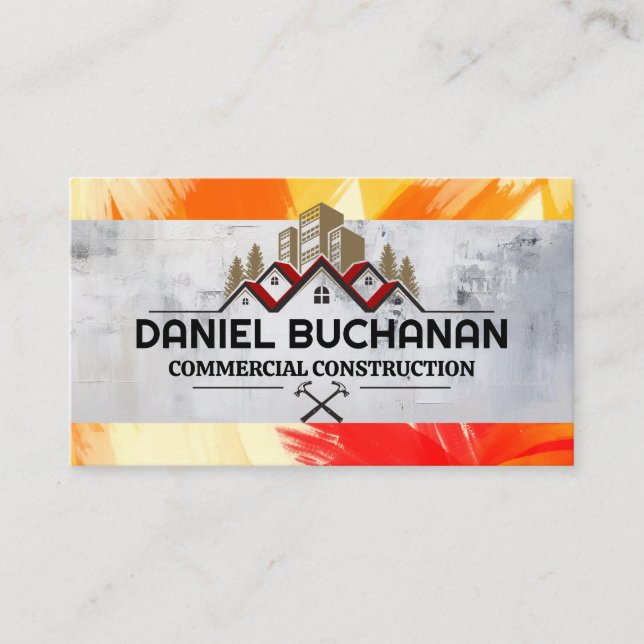 Commercial Residential Properties | Construction Business Card (Front)