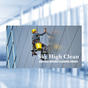 Commercial Skyscraper High Rise Window Cleaning  Business Card