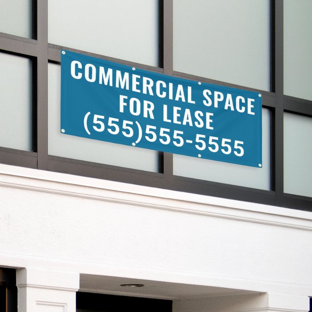 Commercial Space for Lease Banner (Outside Building)