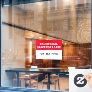 Commercial Space for Lease Phone Number White Red