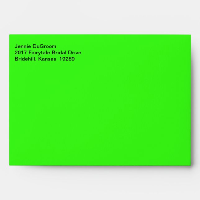 Commercial Stylish Neon Green Envelope (Front)