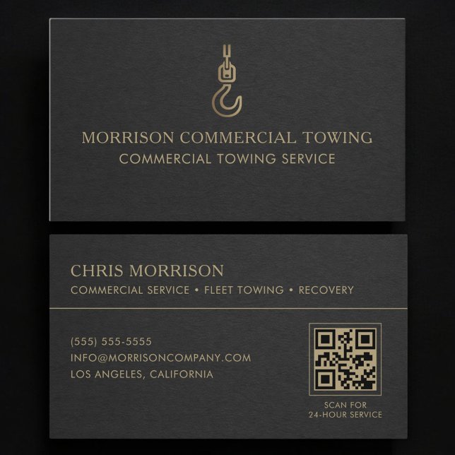 Commercial Towing QR Code Business Card (Creator Uploaded)