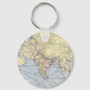 Commercial Trade Routes South Asia Key Ring