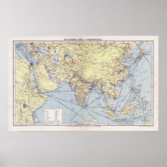 Commercial Trade Routes | South Asia Poster (Front)