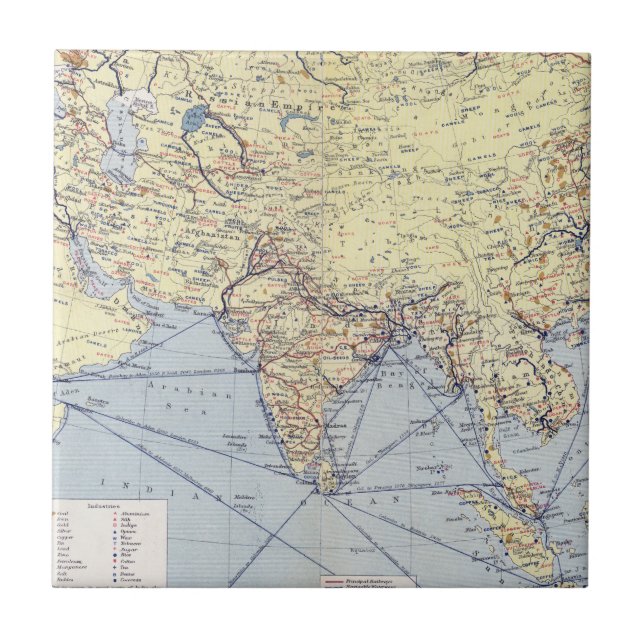 Commercial Trade Routes | South Asia Tile (Front)
