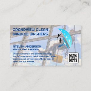 Commercial Window Cleaner Sanitising Services Business Card