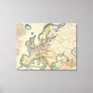 Commerciale Industrial Map of Europe Canvas Print