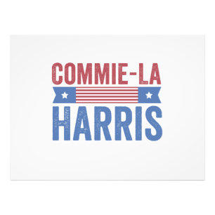 Commie-La Harris 2024 Funny Anti Kamala Harris Photo Print