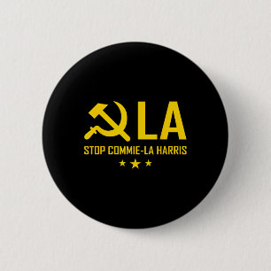 Commie-la Kamala Harris Tim Wheimer Coach 2024 La  6 Cm Round Badge