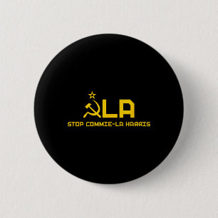 Commie-la Kamala Harris Tim Wheimer Coach 2024 La  6 Cm Round Badge