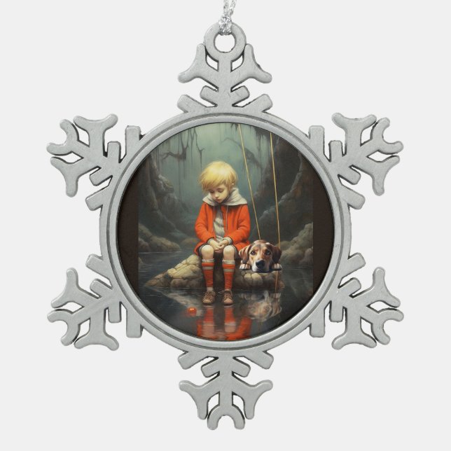 Commiserating Snowflake Framed Ornament (Front)