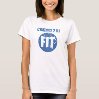 Commit to be Fit | Retro Style | CERULEAN T-Shirt