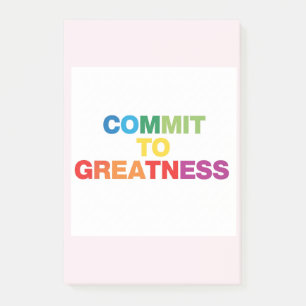 Commit to Greatness. t-shirt design Post-it Notes