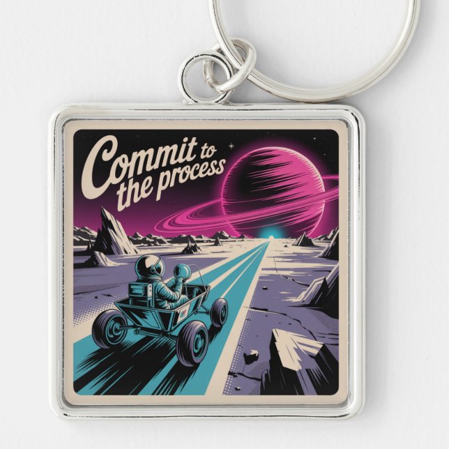 Commit To The Process Key Ring (Front)