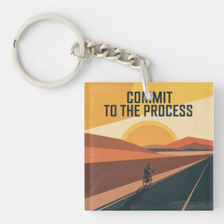 Commit To The Process Key Ring