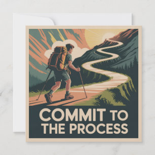 Commit To The Process Thank You Card