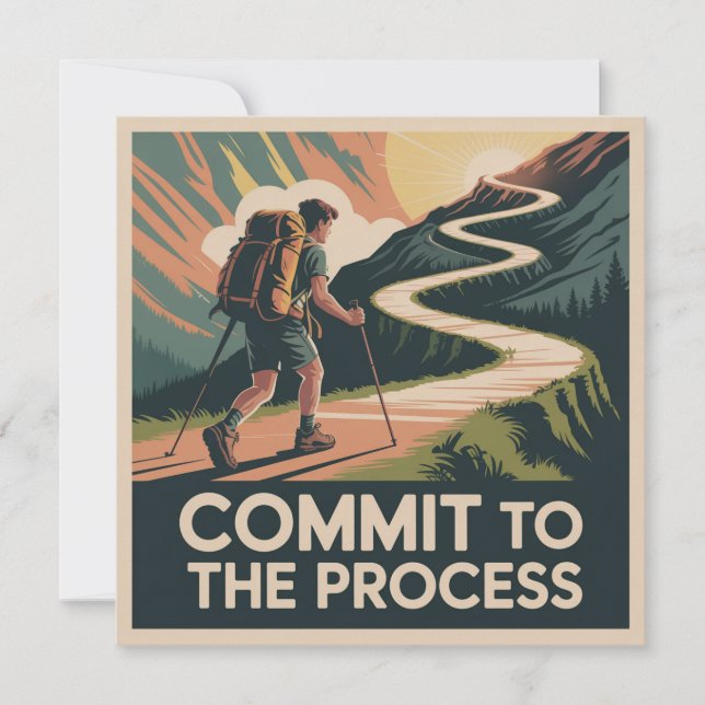 Commit To The Process Thank You Card (Front)
