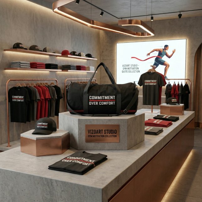 Commitment Over Comfort Gym Duffel Bag (Not just a bag. A mindset. Commitment over comfort.)