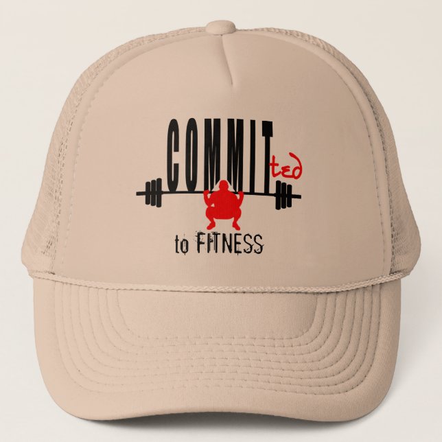 Committed to FITNESS Trucker Hat (Front)