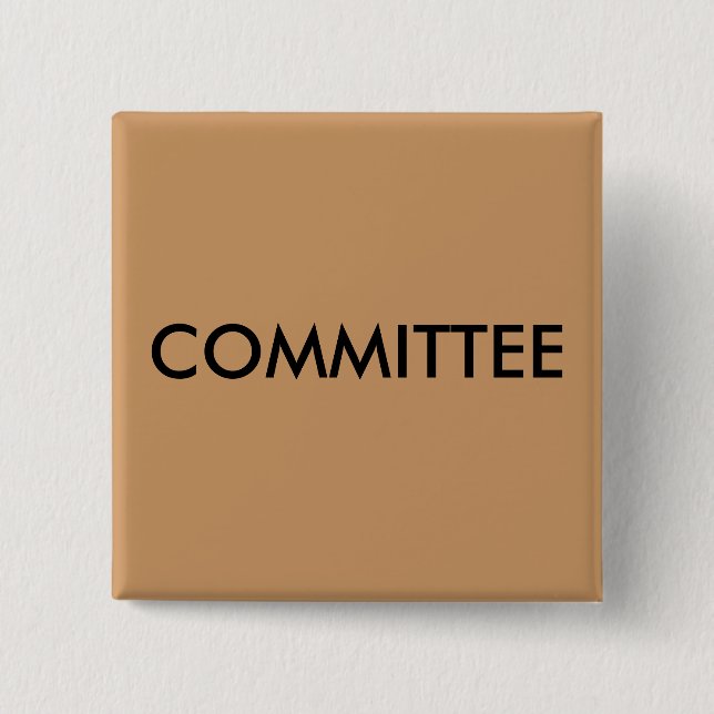 COMMITTEE 15 CM SQUARE BADGE (Front)