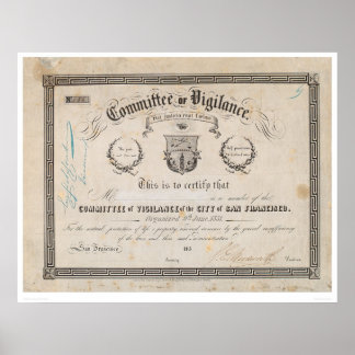 Committee of Vigilance, San Francisco (2539A) Poster