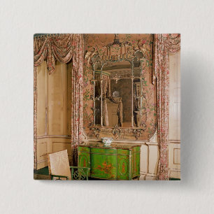 Commode and chair in the state bedchamber 15 cm square badge