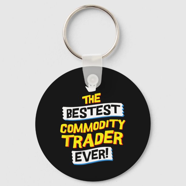 Commodity Trader Funny Job Occupation Key Ring (Front)