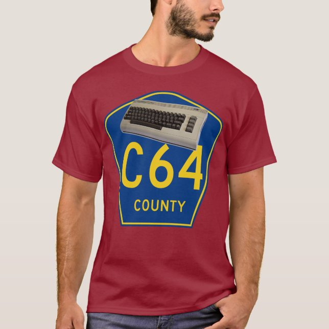Commodore 64 C64 County T-Shirt (Front)