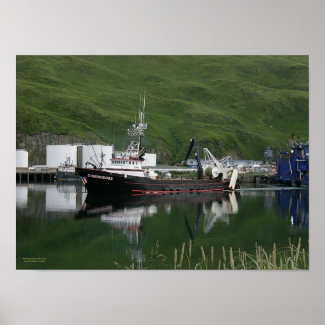 Commodore, Fishing Trawler in Dutch Harbor, AK Poster (Front)