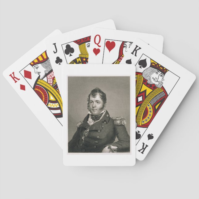 Commodore Oliver Hazard Perry (1785-1819), engrave Playing Cards (Back)