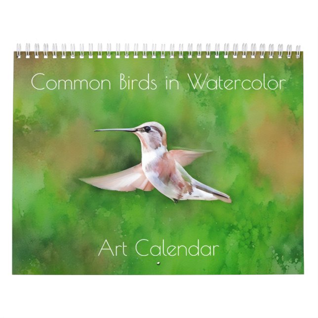 Common Birds in Watercolor Art Calendar (Cover)