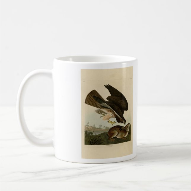 Common Buzzard - from Audubon's Birds of America Coffee Mug (Left)