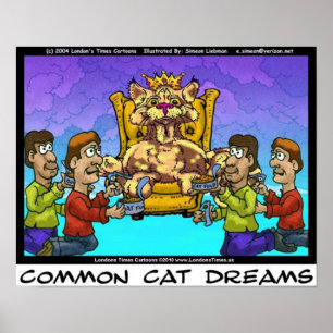 Common Cat Dreams Funny Collectable Art Poster
