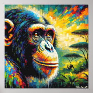 COMMON CHIMPANZEE 4 POSTER