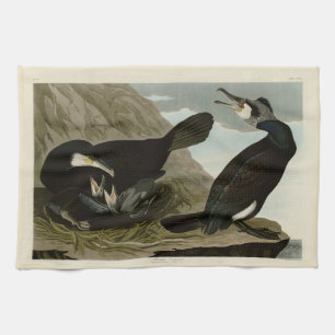 Common Cormorant - from Audubon's Birds of America Tea Towel