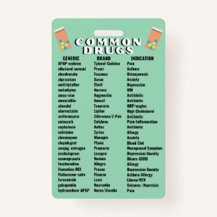 Common Drugs 2.0 ID Badge