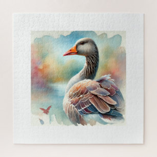 Common Goose 030924AREF118 - Watercolor Jigsaw Puzzle