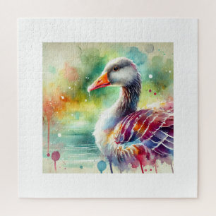 Common Goose 110924AREF137 - Watercolor Jigsaw Puzzle