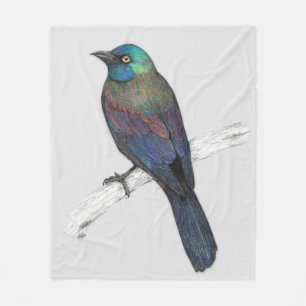 Common Grackle Fleece Blanket