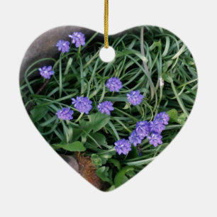 common grape hyacinth,  blue purple flower,floral ceramic tree decoration