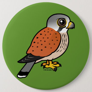 Common Kestrel 6 Cm Round Badge