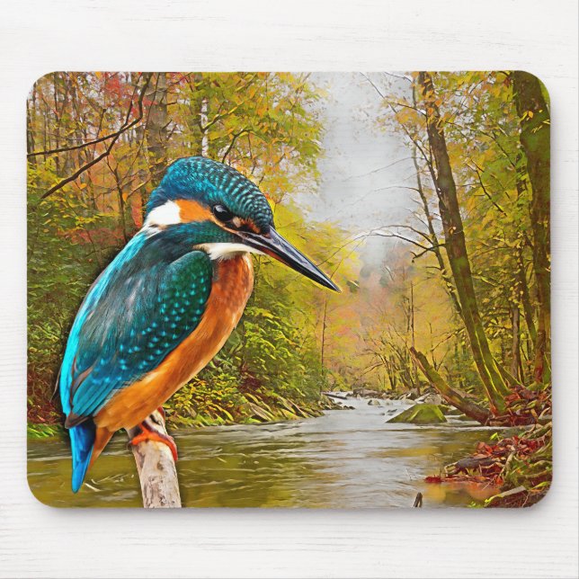 Common Kingfisher Mouse Pad (Front)