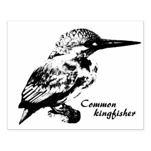 Common kingfisher rubber stamp