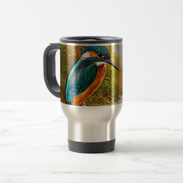 Common Kingfisher Travel Mug (Front Left)