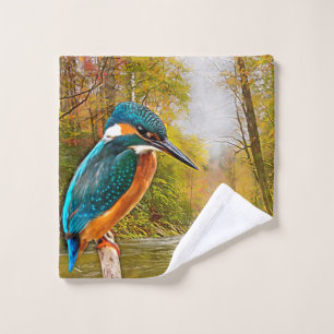 Common Kingfisher Wash Cloth