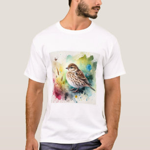 Common Linnet 210724AREF102 - Watercolor T-Shirt